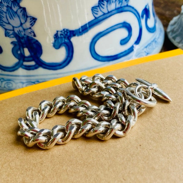 Solid Silver Very Chunky Curb Bracelet by Joy Everley