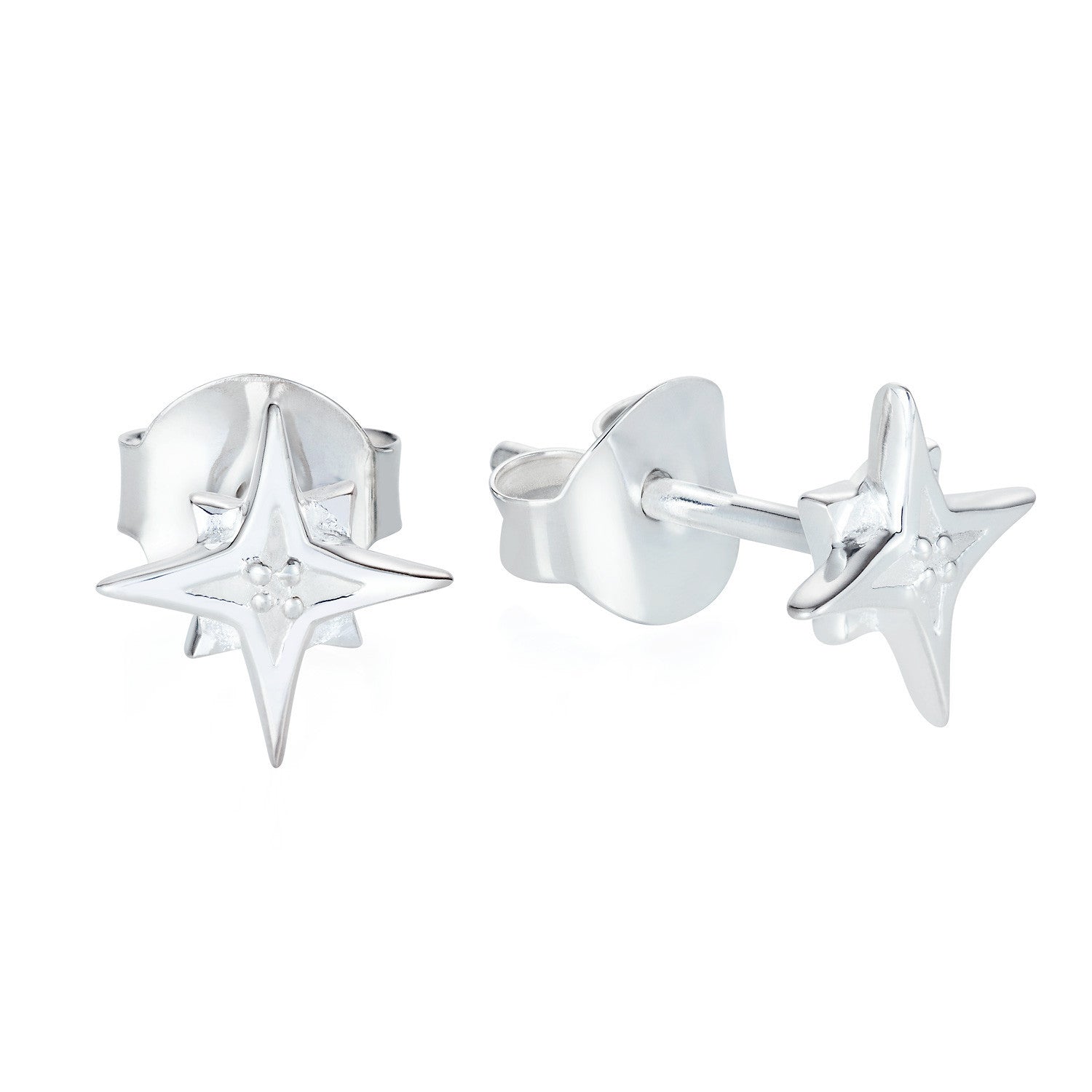 Compass Star Ear stud earrings