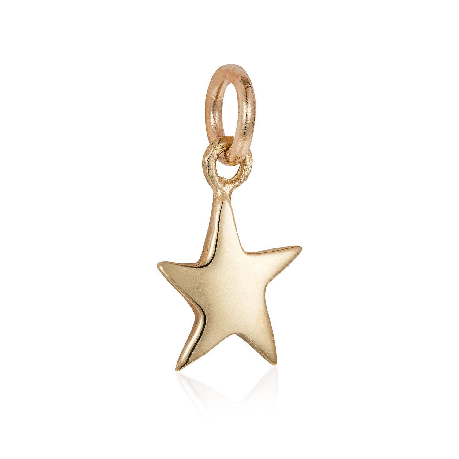 14k Solid Gold Tiny Star shops Charm 12 x 6 mm